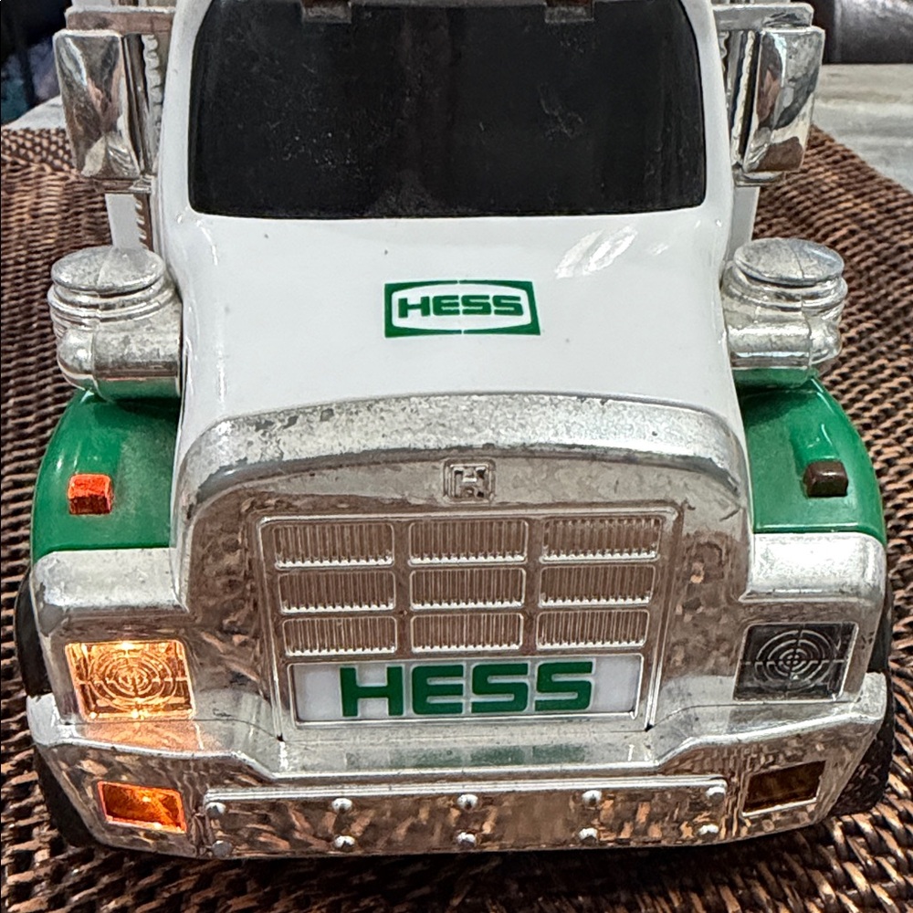 Green and White 2008 Hess Collectible Toy Truck with Working Lights - Picture 12 of 16